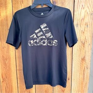 Adidas Climalite Gold Logo T-Shirt Size 8 EUC